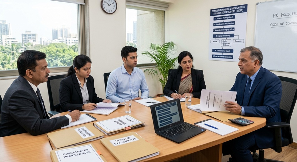 Misconduct termination & domestic inquiry process